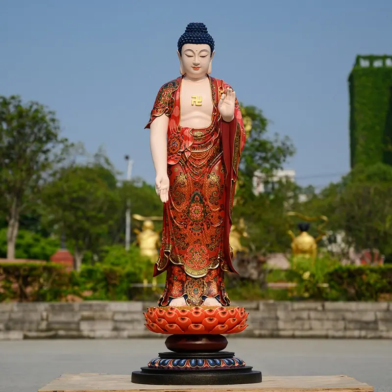 พระอมิตาภพุทธะทองแดงบริสุทธิ์ 130 ซม