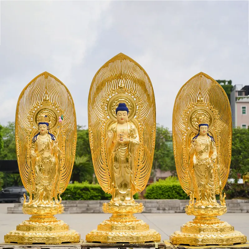 180 ซม.ไต้หวันทองแดงบริสุทธิ์ Guanyin Bodhisattva พระพุทธรูป